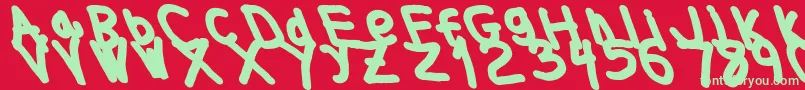 Thickerthanleftalic Font – Green Fonts on Red Background