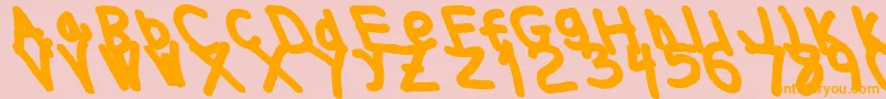 Thickerthanleftalic Font – Orange Fonts on Pink Background