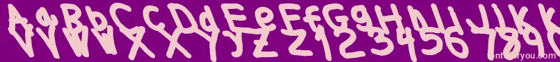 Thickerthanleftalic Font – Pink Fonts on Purple Background