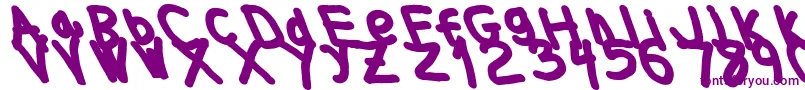 Thickerthanleftalic Font – Purple Fonts on White Background
