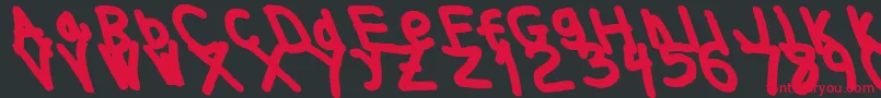 Thickerthanleftalic Font – Red Fonts on Black Background