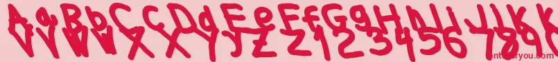 fuente Thickerthanleftalic – Fuentes Rojas Sobre Fondo Rosa