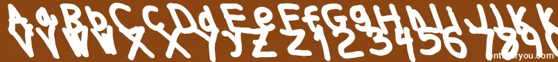Thickerthanleftalic Font – White Fonts on Brown Background