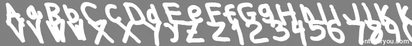 Thickerthanleftalic Font – White Fonts on Gray Background