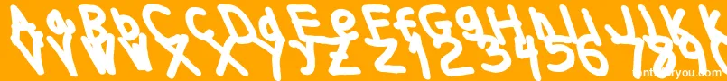 Thickerthanleftalic Font – White Fonts on Orange Background