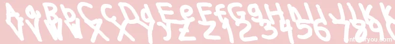 Thickerthanleftalic Font – White Fonts on Pink Background