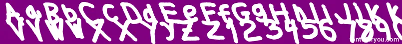 Thickerthanleftalic Font – White Fonts on Purple Background