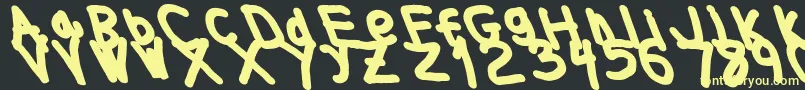 Thickerthanleftalic Font – Yellow Fonts on Black Background