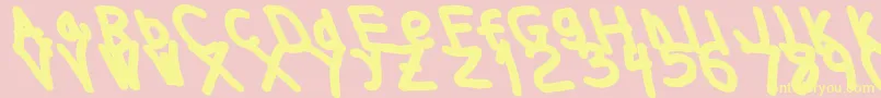 Thickerthanleftalic Font – Yellow Fonts on Pink Background