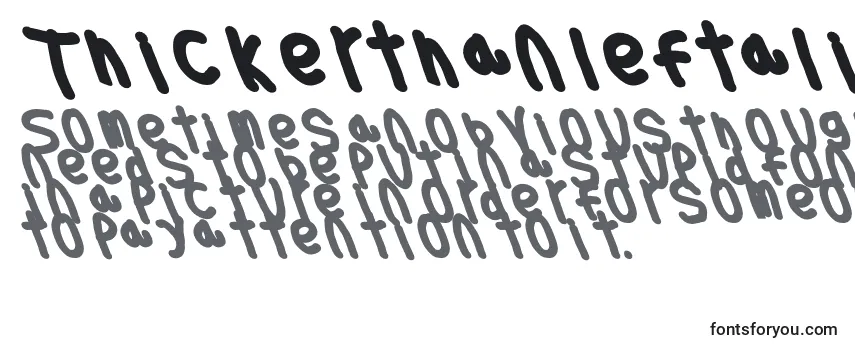 Обзор шрифта Thickerthanleftalic