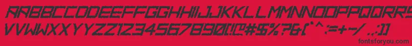 HbmRidgeDistortedPersonalUseOnly Font – Black Fonts on Red Background