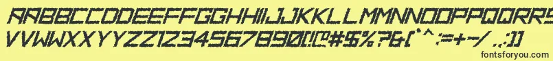 HbmRidgeDistortedPersonalUseOnly Font – Black Fonts on Yellow Background