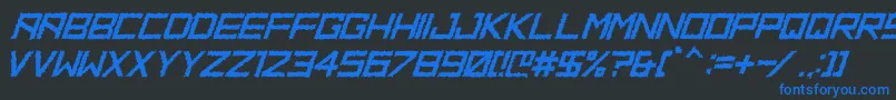 HbmRidgeDistortedPersonalUseOnly Font – Blue Fonts on Black Background