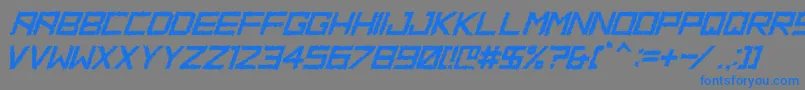 HbmRidgeDistortedPersonalUseOnly Font – Blue Fonts on Gray Background