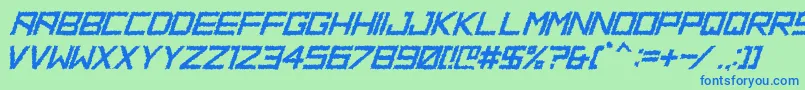 HbmRidgeDistortedPersonalUseOnly Font – Blue Fonts on Green Background