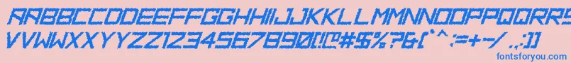 HbmRidgeDistortedPersonalUseOnly Font – Blue Fonts on Pink Background