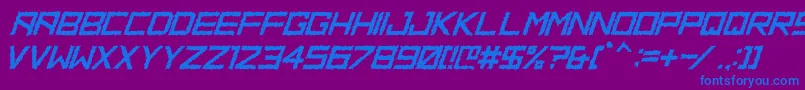 HbmRidgeDistortedPersonalUseOnly Font – Blue Fonts on Purple Background