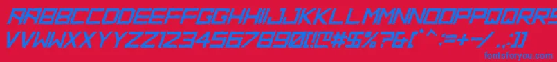 HbmRidgeDistortedPersonalUseOnly Font – Blue Fonts on Red Background