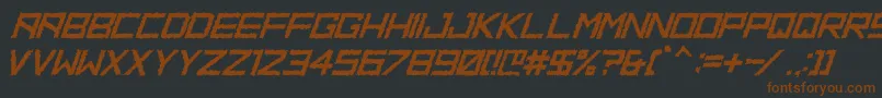 HbmRidgeDistortedPersonalUseOnly Font – Brown Fonts on Black Background