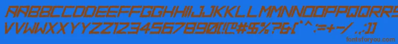 HbmRidgeDistortedPersonalUseOnly Font – Brown Fonts on Blue Background