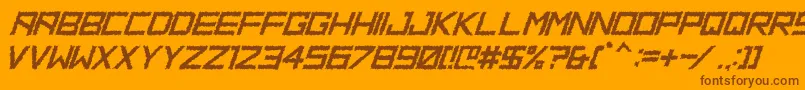 HbmRidgeDistortedPersonalUseOnly Font – Brown Fonts on Orange Background