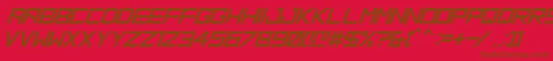 HbmRidgeDistortedPersonalUseOnly Font – Brown Fonts on Red Background
