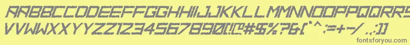 HbmRidgeDistortedPersonalUseOnly Font – Gray Fonts on Yellow Background