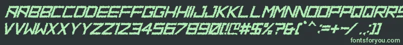 HbmRidgeDistortedPersonalUseOnly Font – Green Fonts on Black Background