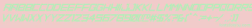 HbmRidgeDistortedPersonalUseOnly Font – Green Fonts on Pink Background