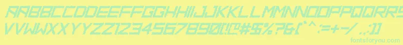 HbmRidgeDistortedPersonalUseOnly Font – Green Fonts on Yellow Background