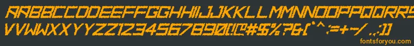 HbmRidgeDistortedPersonalUseOnly Font – Orange Fonts on Black Background
