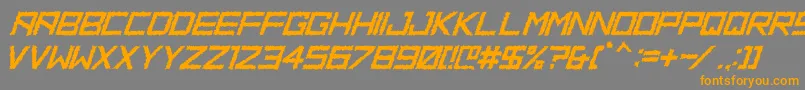 HbmRidgeDistortedPersonalUseOnly Font – Orange Fonts on Gray Background