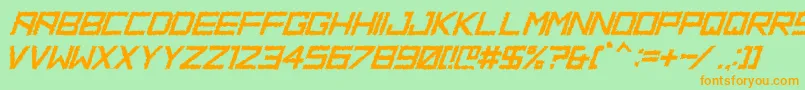 HbmRidgeDistortedPersonalUseOnly Font – Orange Fonts on Green Background