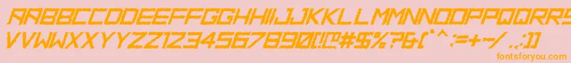 HbmRidgeDistortedPersonalUseOnly Font – Orange Fonts on Pink Background