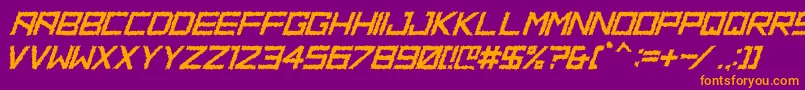 HbmRidgeDistortedPersonalUseOnly Font – Orange Fonts on Purple Background