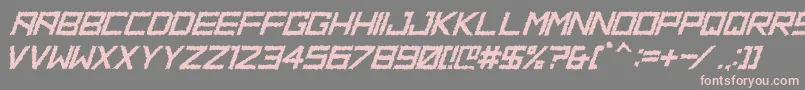 HbmRidgeDistortedPersonalUseOnly Font – Pink Fonts on Gray Background