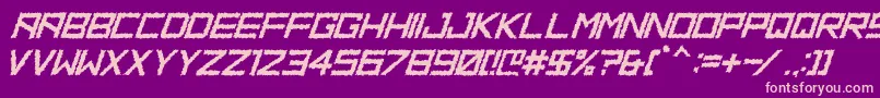 HbmRidgeDistortedPersonalUseOnly Font – Pink Fonts on Purple Background