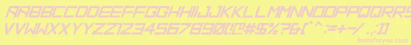 HbmRidgeDistortedPersonalUseOnly Font – Pink Fonts on Yellow Background