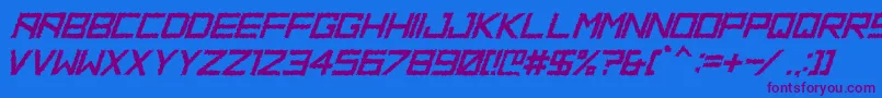 HbmRidgeDistortedPersonalUseOnly Font – Purple Fonts on Blue Background