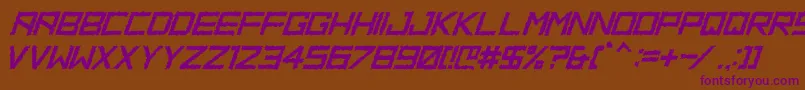 HbmRidgeDistortedPersonalUseOnly Font – Purple Fonts on Brown Background