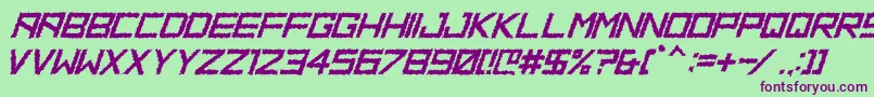 HbmRidgeDistortedPersonalUseOnly Font – Purple Fonts on Green Background