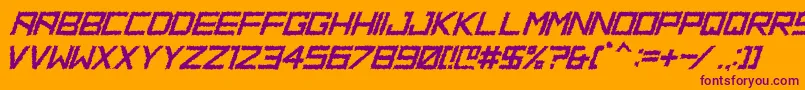 HbmRidgeDistortedPersonalUseOnly Font – Purple Fonts on Orange Background