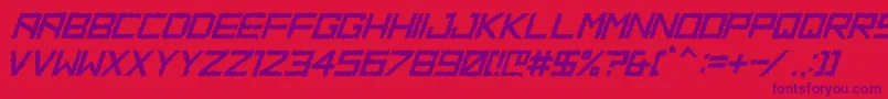 HbmRidgeDistortedPersonalUseOnly Font – Purple Fonts on Red Background