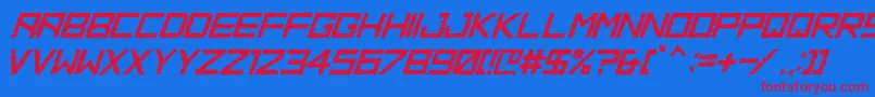 HbmRidgeDistortedPersonalUseOnly Font – Red Fonts on Blue Background