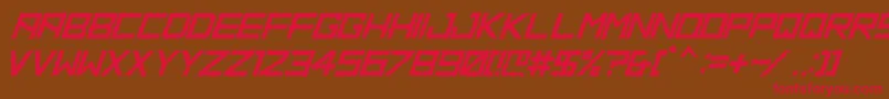 HbmRidgeDistortedPersonalUseOnly Font – Red Fonts on Brown Background