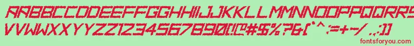 HbmRidgeDistortedPersonalUseOnly Font – Red Fonts on Green Background