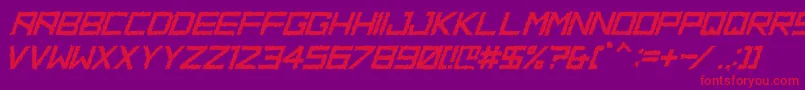 Fonte HbmRidgeDistortedPersonalUseOnly – fontes vermelhas em um fundo violeta