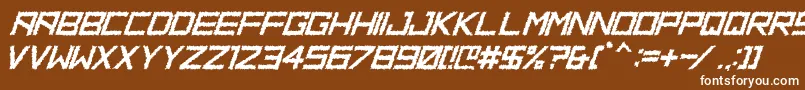 HbmRidgeDistortedPersonalUseOnly Font – White Fonts on Brown Background