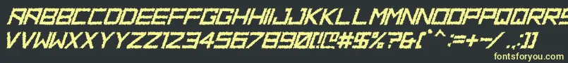 HbmRidgeDistortedPersonalUseOnly Font – Yellow Fonts on Black Background