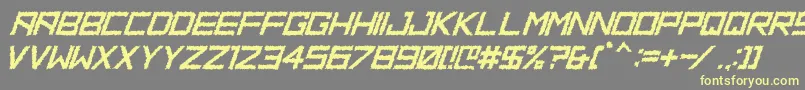 HbmRidgeDistortedPersonalUseOnly Font – Yellow Fonts on Gray Background